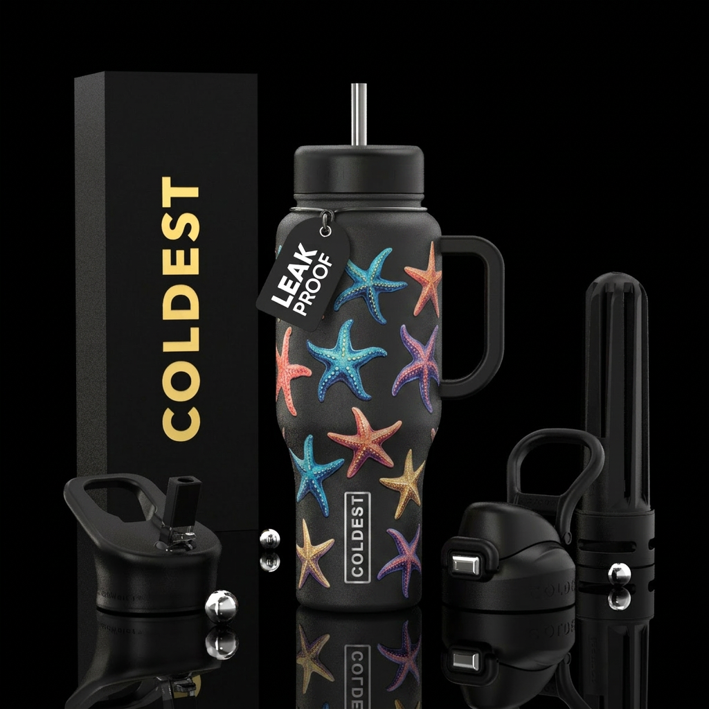 Dancing Starfish water bottle design