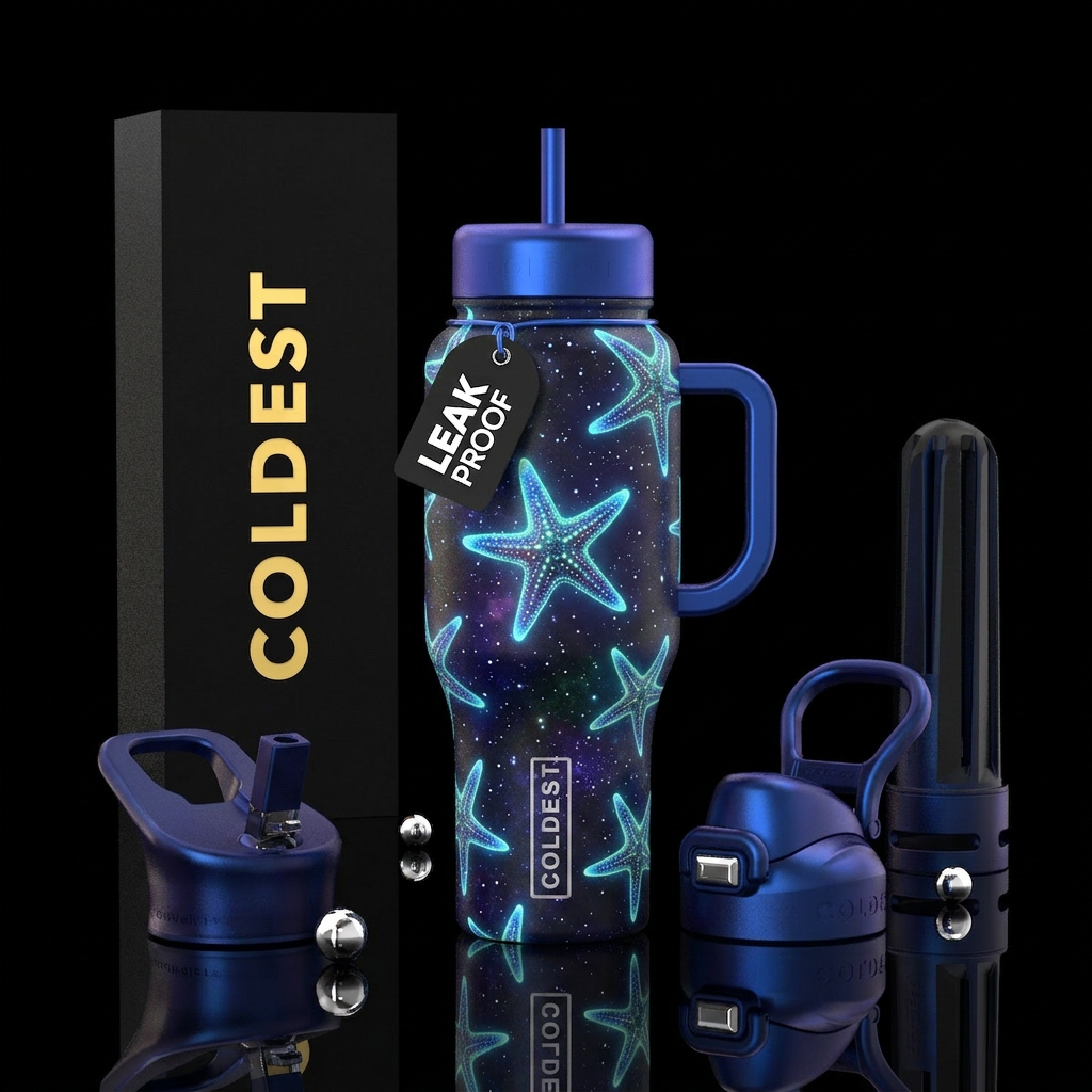 Glowie Flying Starfish water bottle design