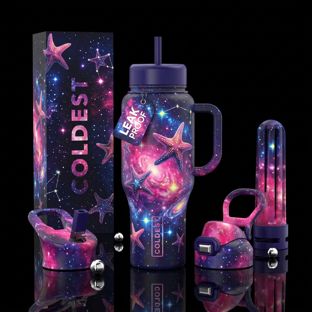 Space Starfish water bottle design