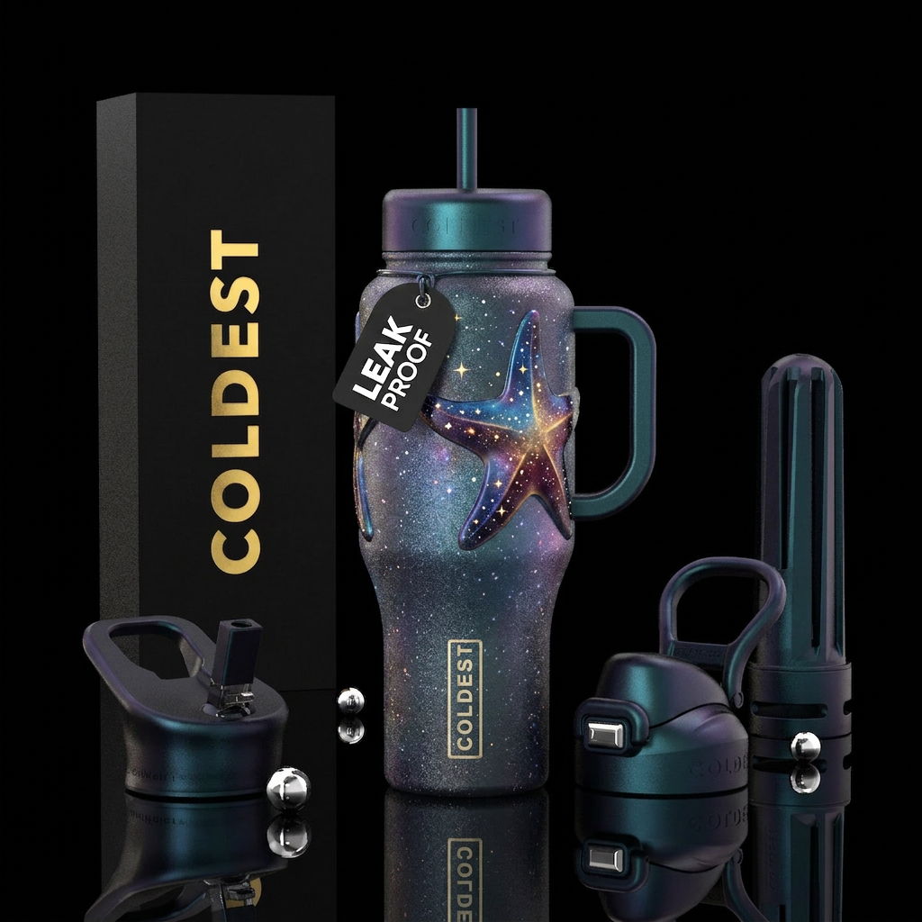 Space Starfish water bottle design