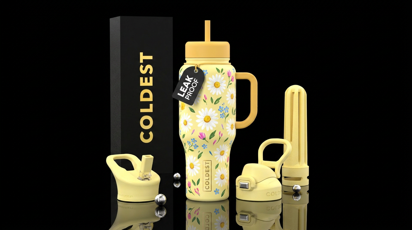 Picking Daisies water bottle design