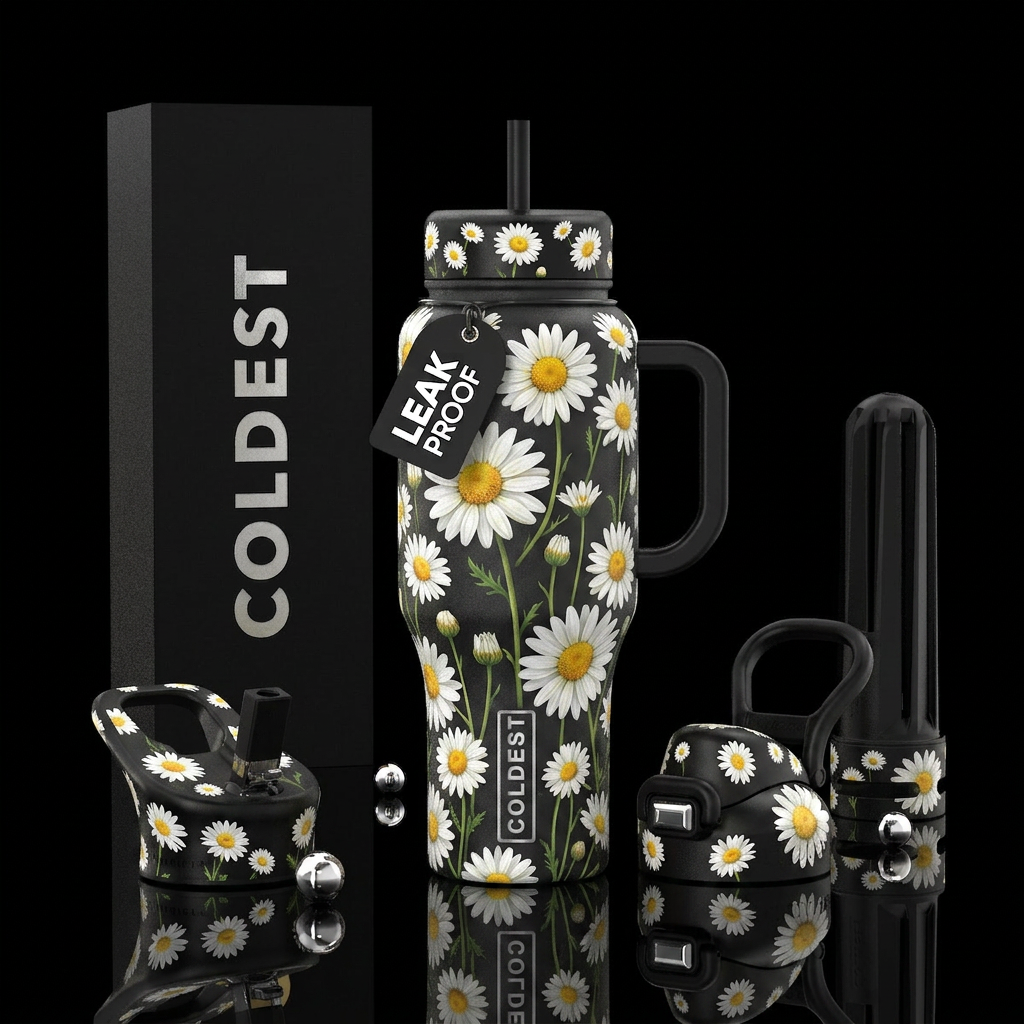 Picking Daisies water bottle design