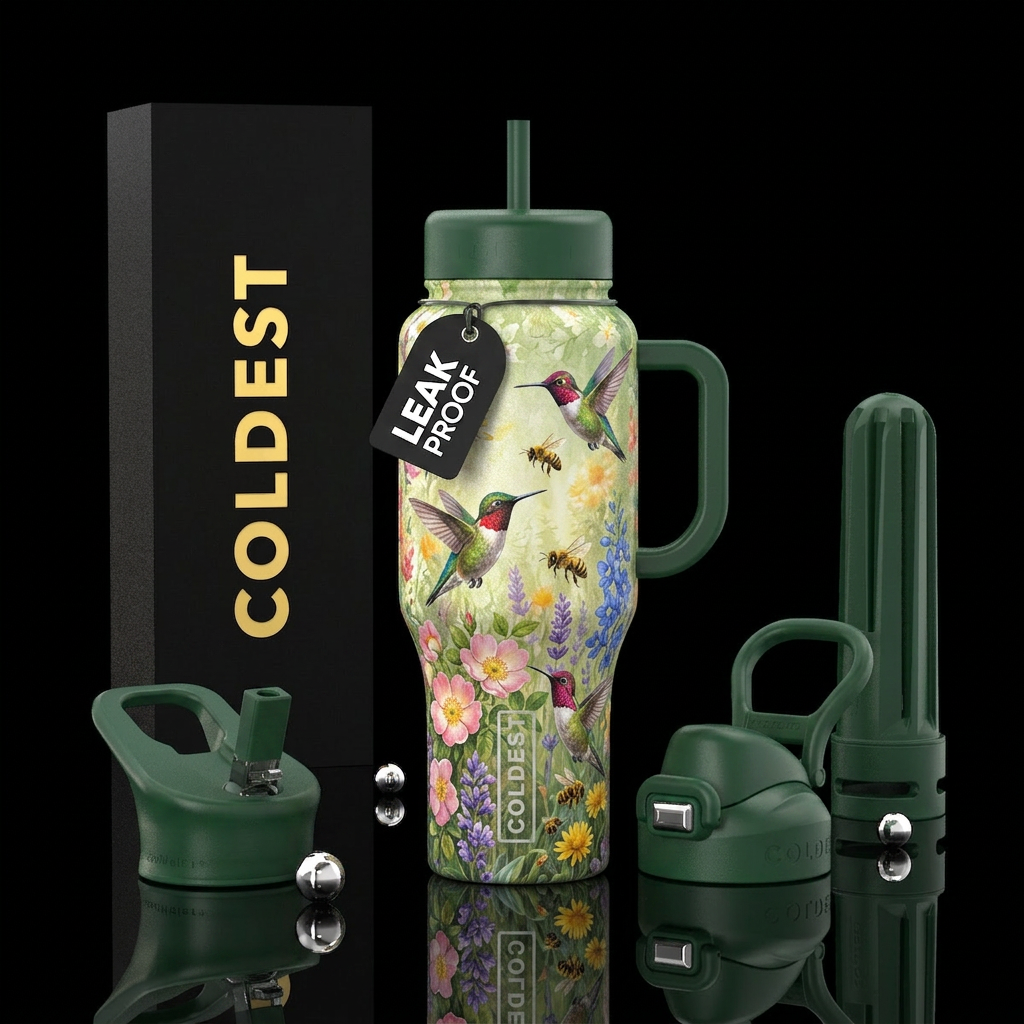 The Birds and The Bees water bottle design