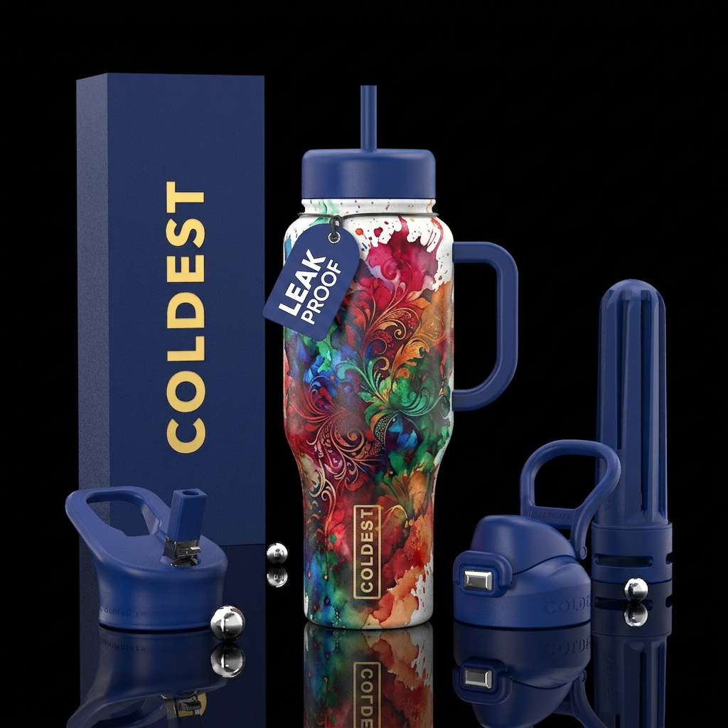 Burst of Color water bottle design