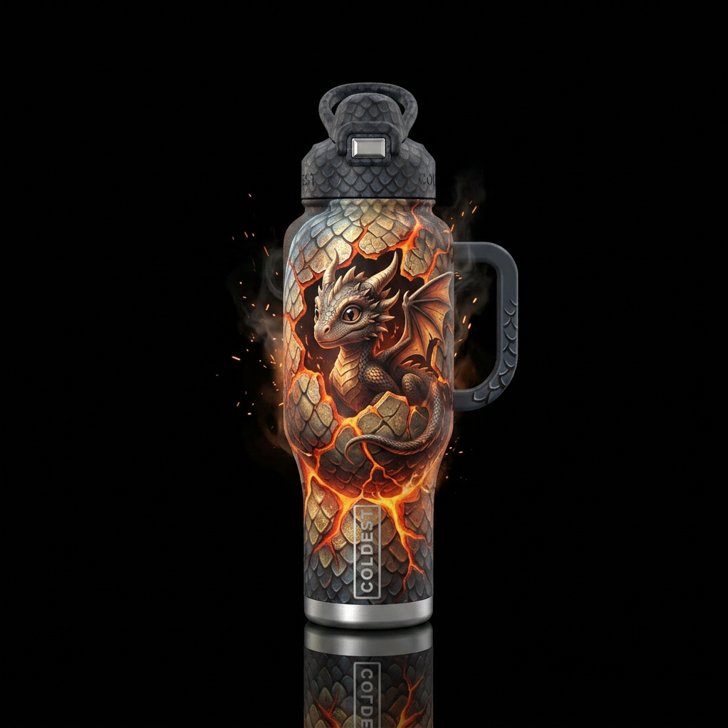 Baby Dragon water bottle design