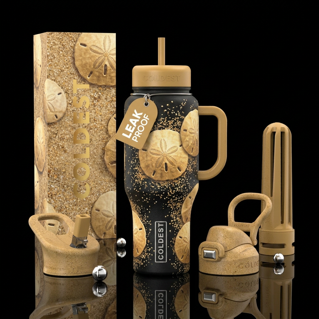 Sand Dollars water bottle design
