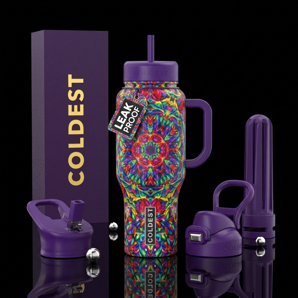 Kaleidoscope water bottle design