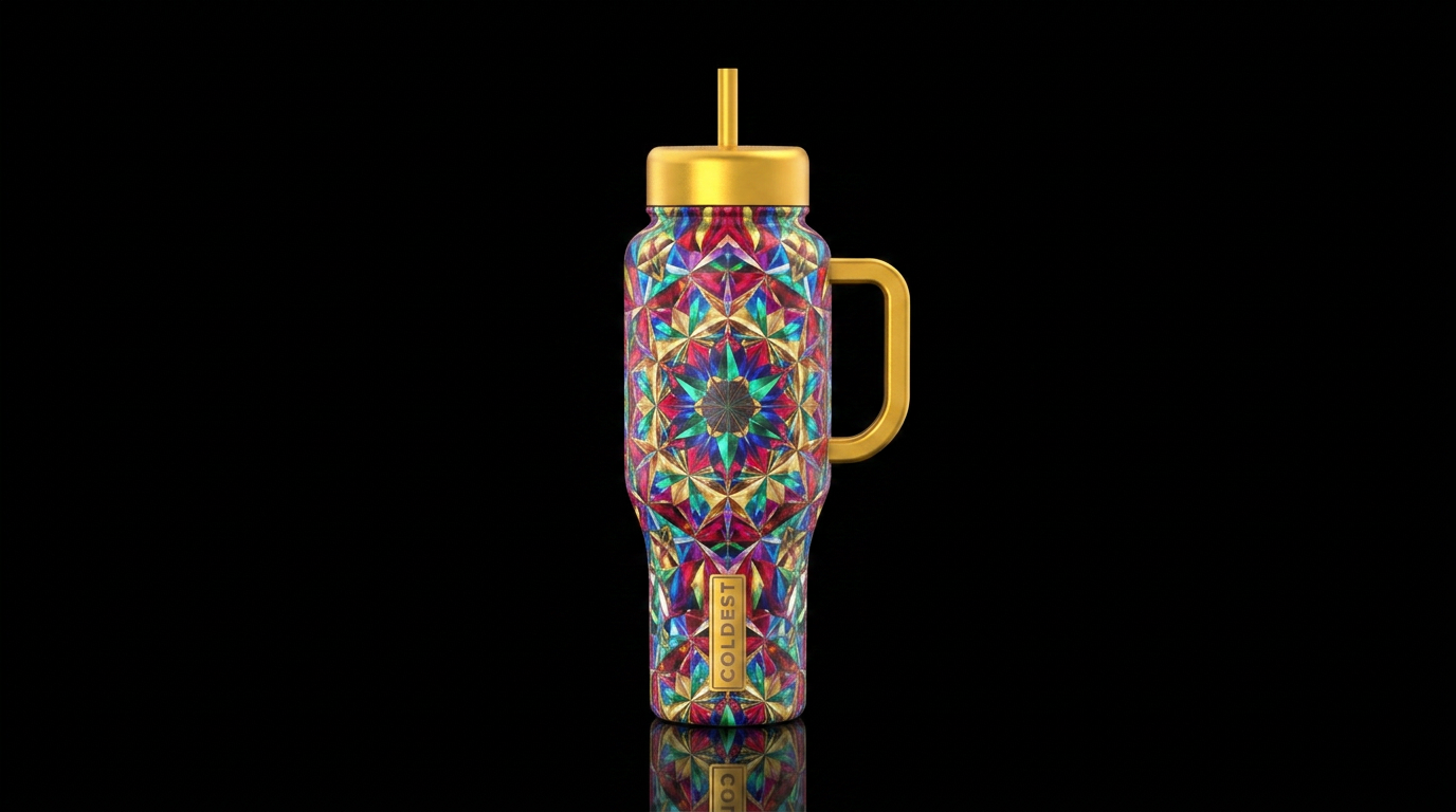 Kaleidoscope water bottle design