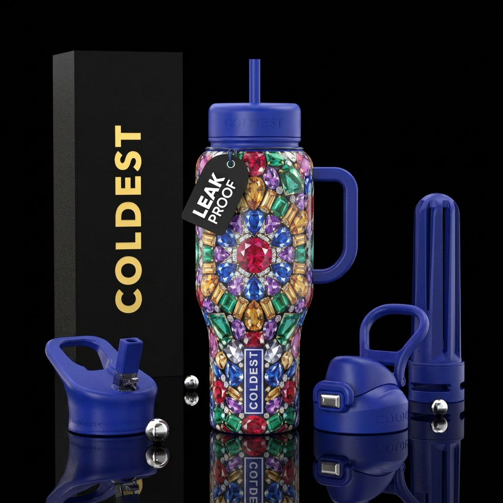 Kaleidoscope Jewels water bottle design