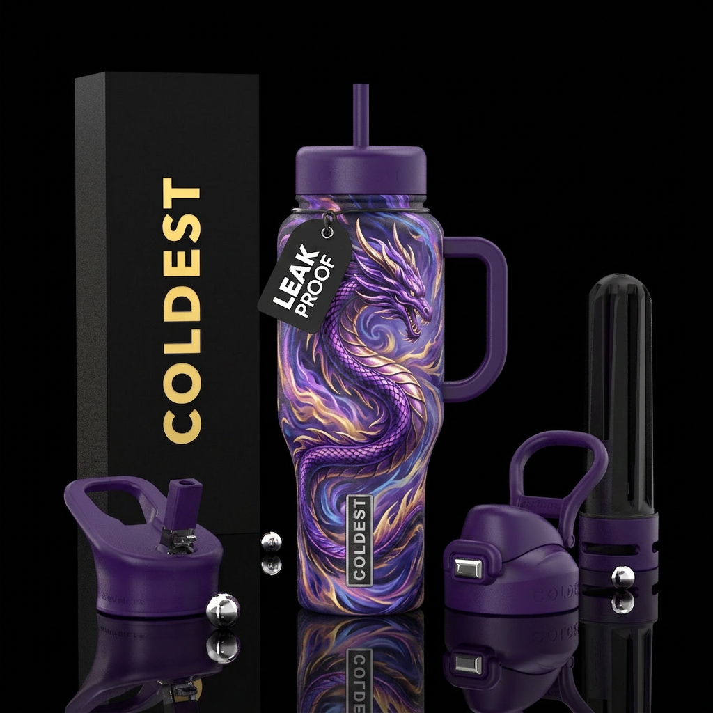The Coolest Dragon water bottle design