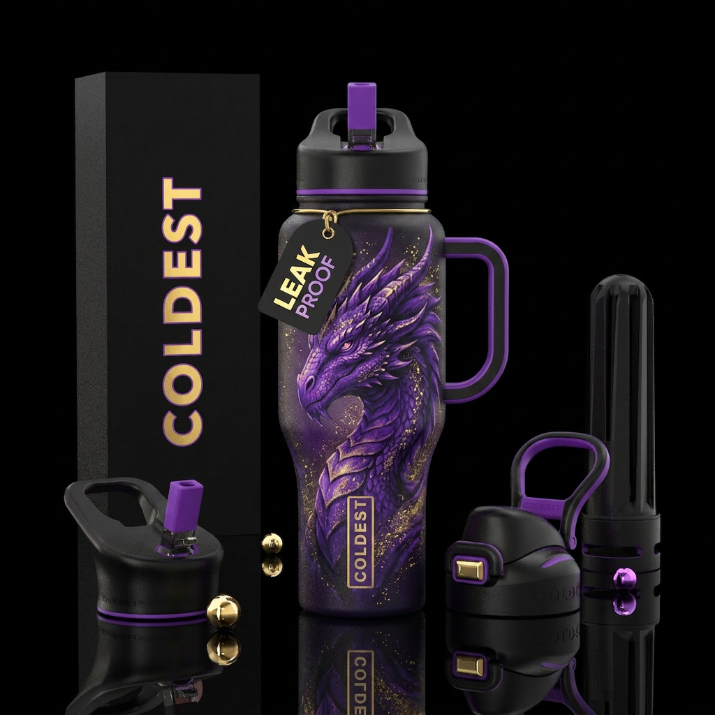 Dragon Royalty water bottle design