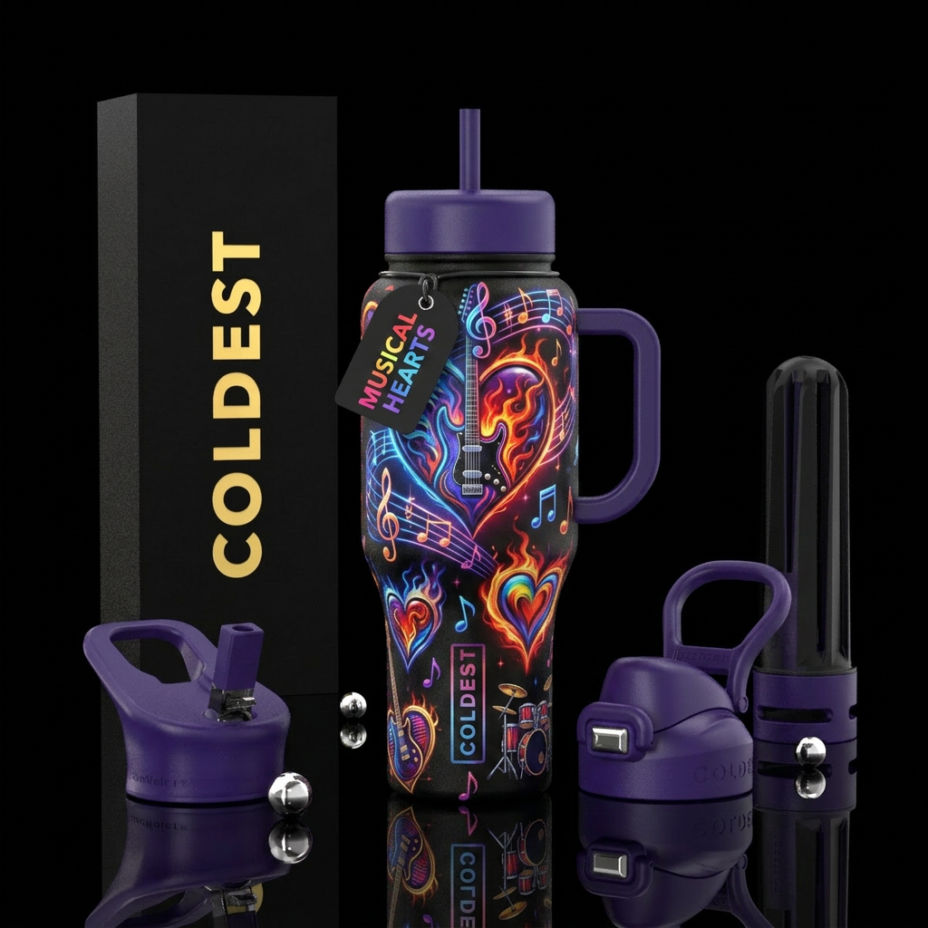 Let's Rock water bottle design