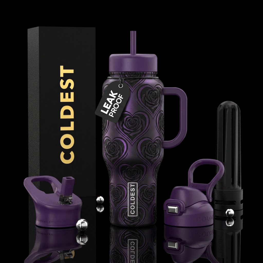 Evening Roses water bottle design