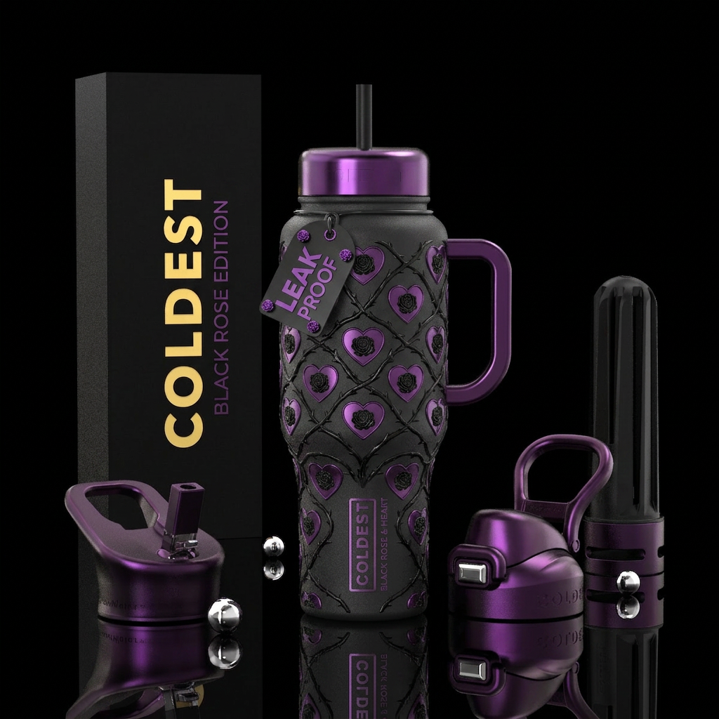 Dark Love water bottle design
