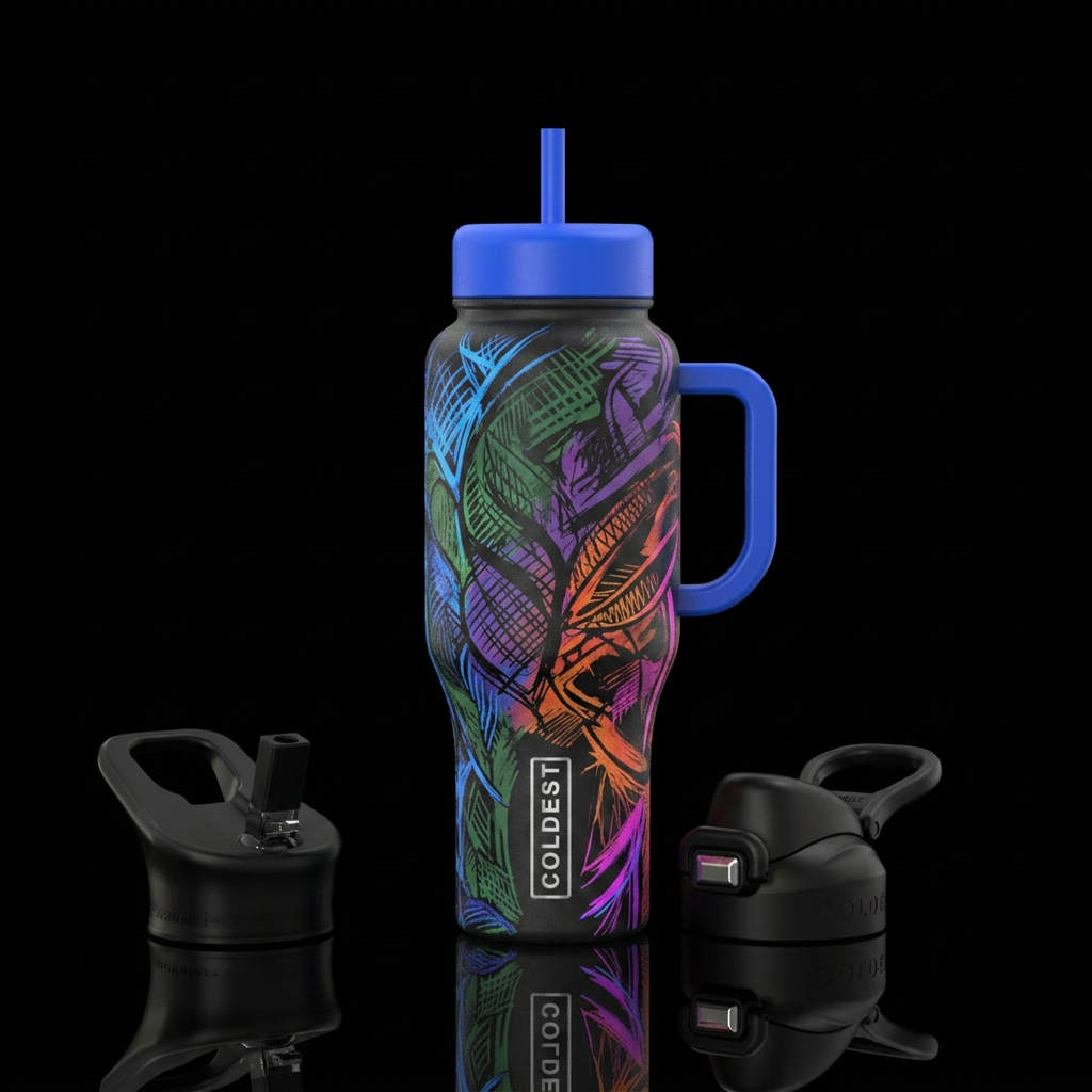 Sketchy water bottle design