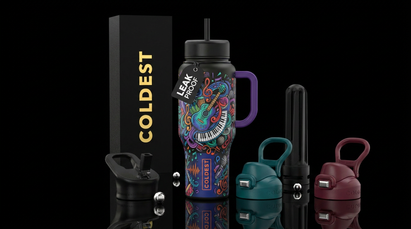 Sketchy Music water bottle design