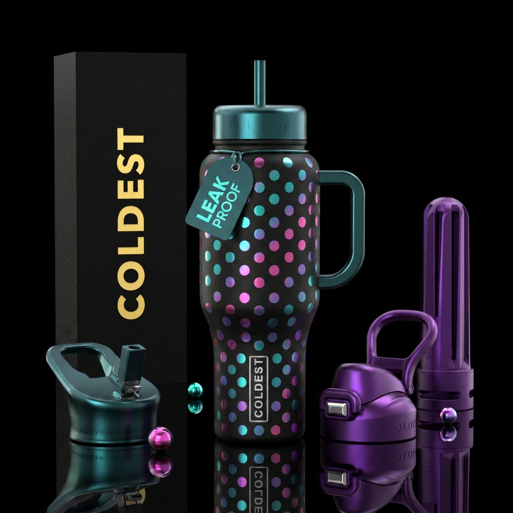 Fun Dots water bottle design