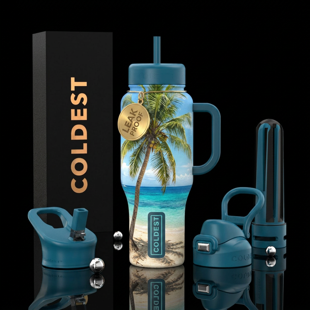 Get Tropical water bottle design