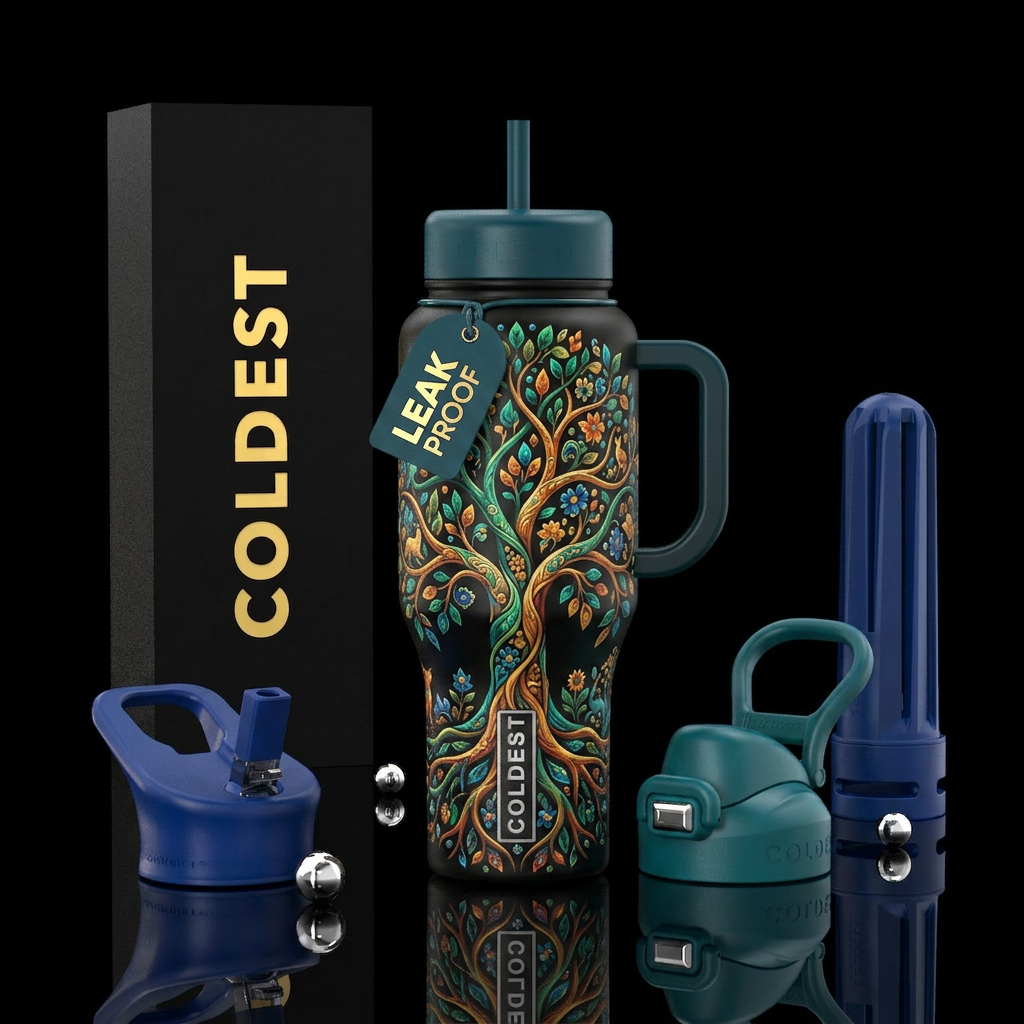 Life Blossoms water bottle design