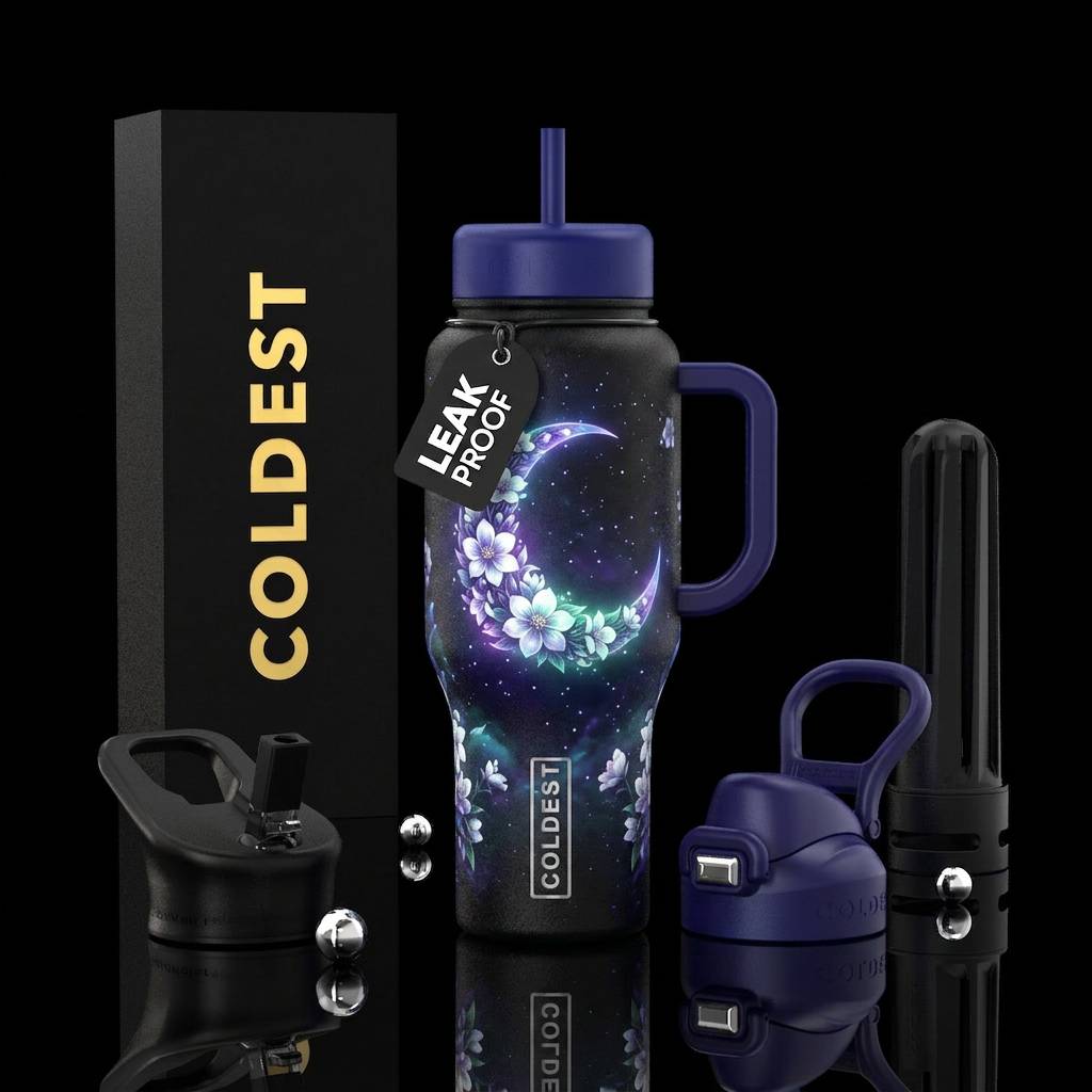 Blooming Moon water bottle design