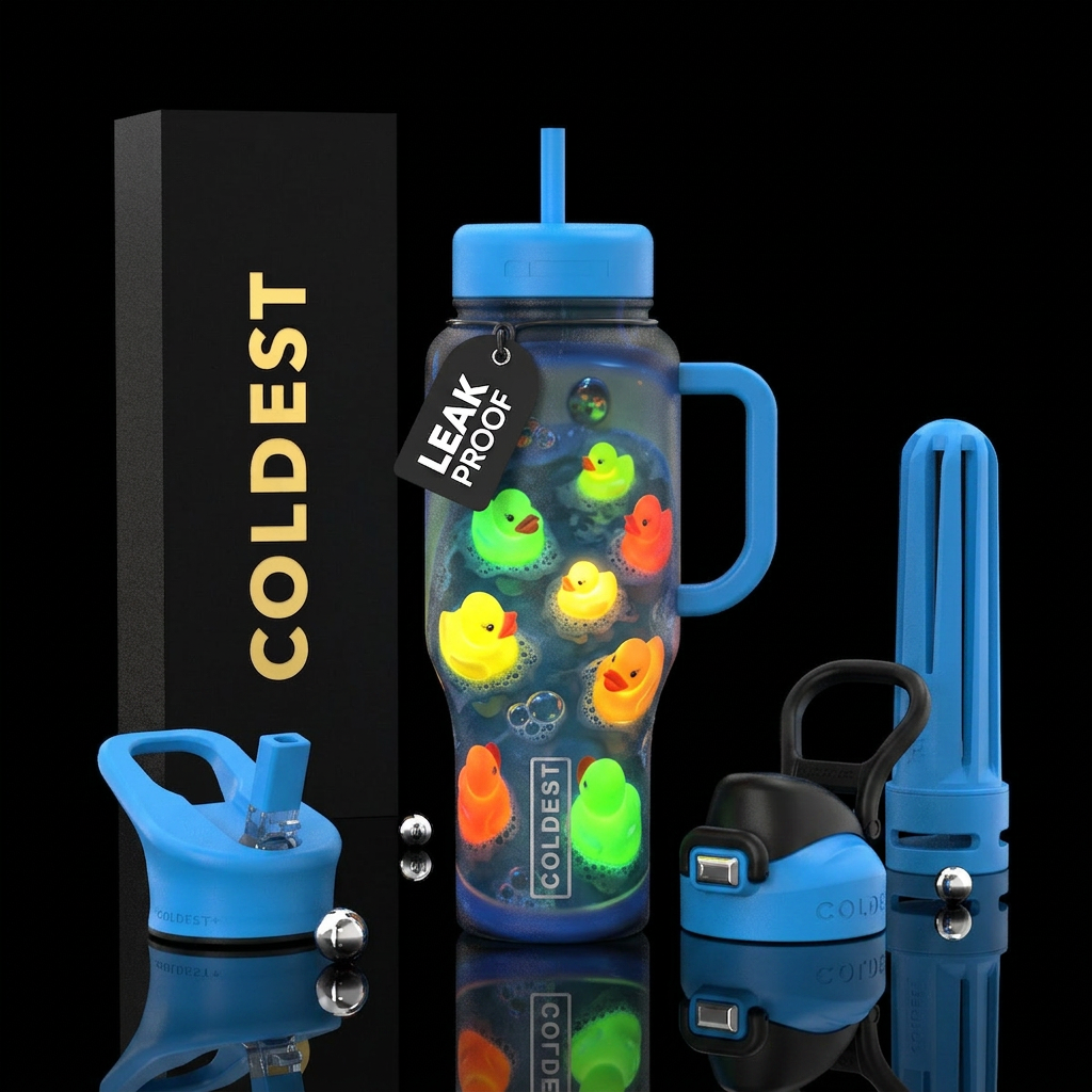 Glowie Duckie water bottle design
