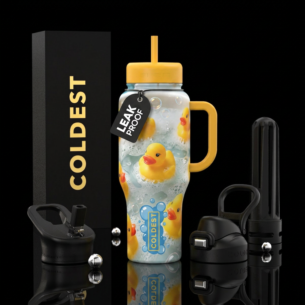 Bath Duckies water bottle design