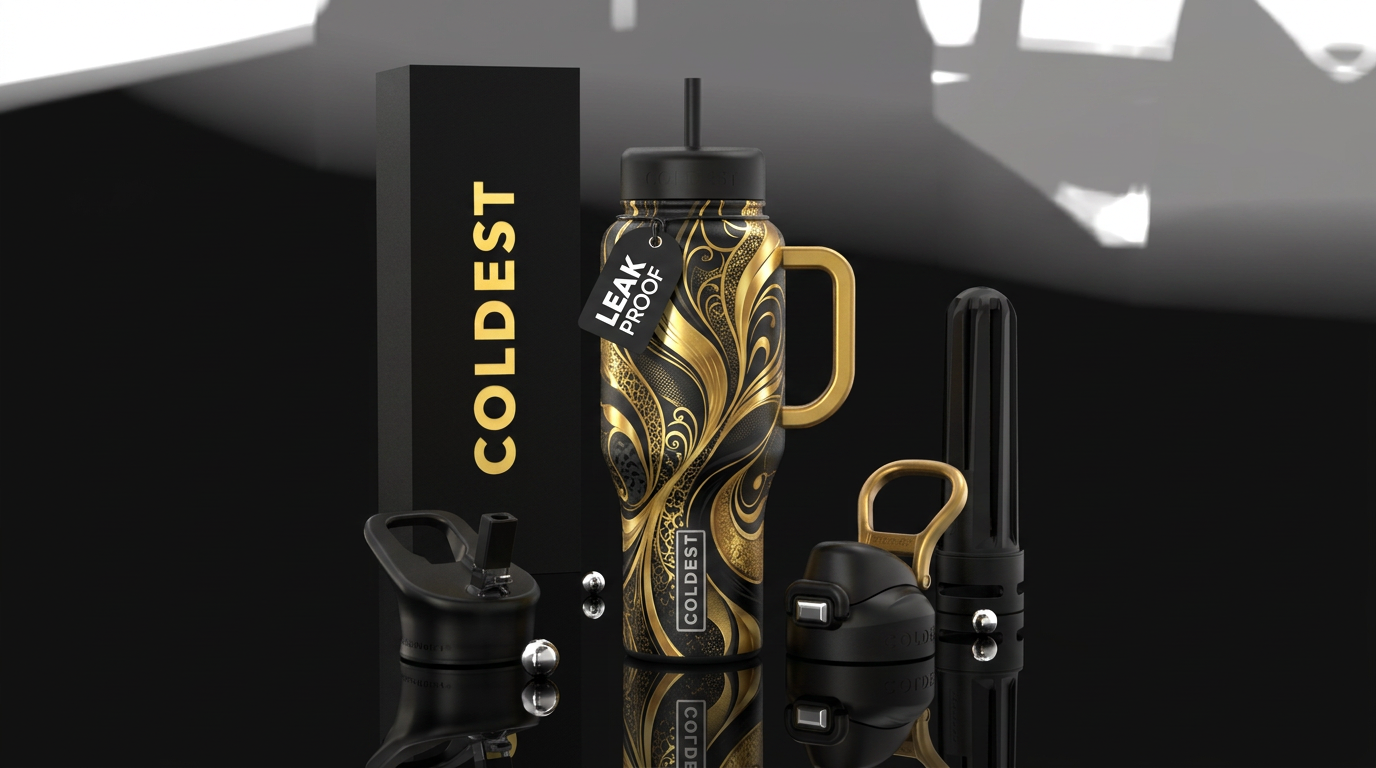Golden Day water bottle design