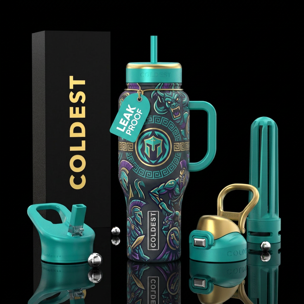 We Could Be Immortal water bottle design