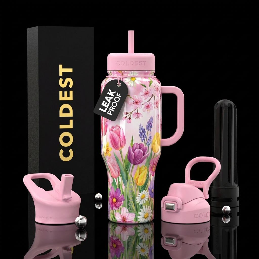 Springtime in bloom water bottle design