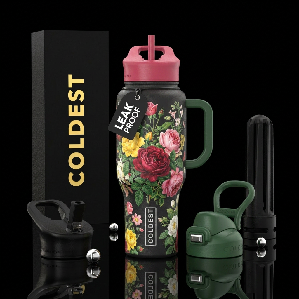 Ultimate roses garden water bottle design