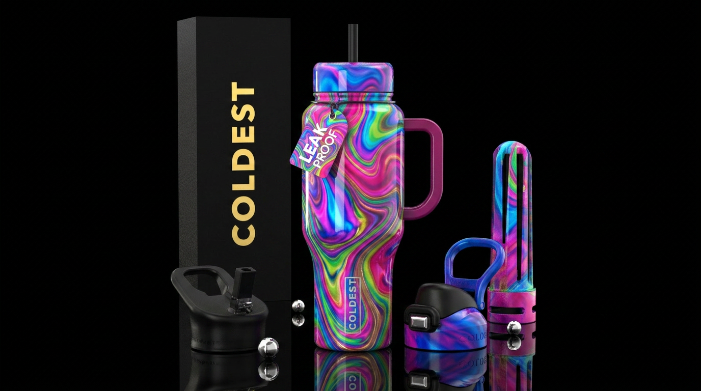 candy, marble,, spellbinding water bottle design