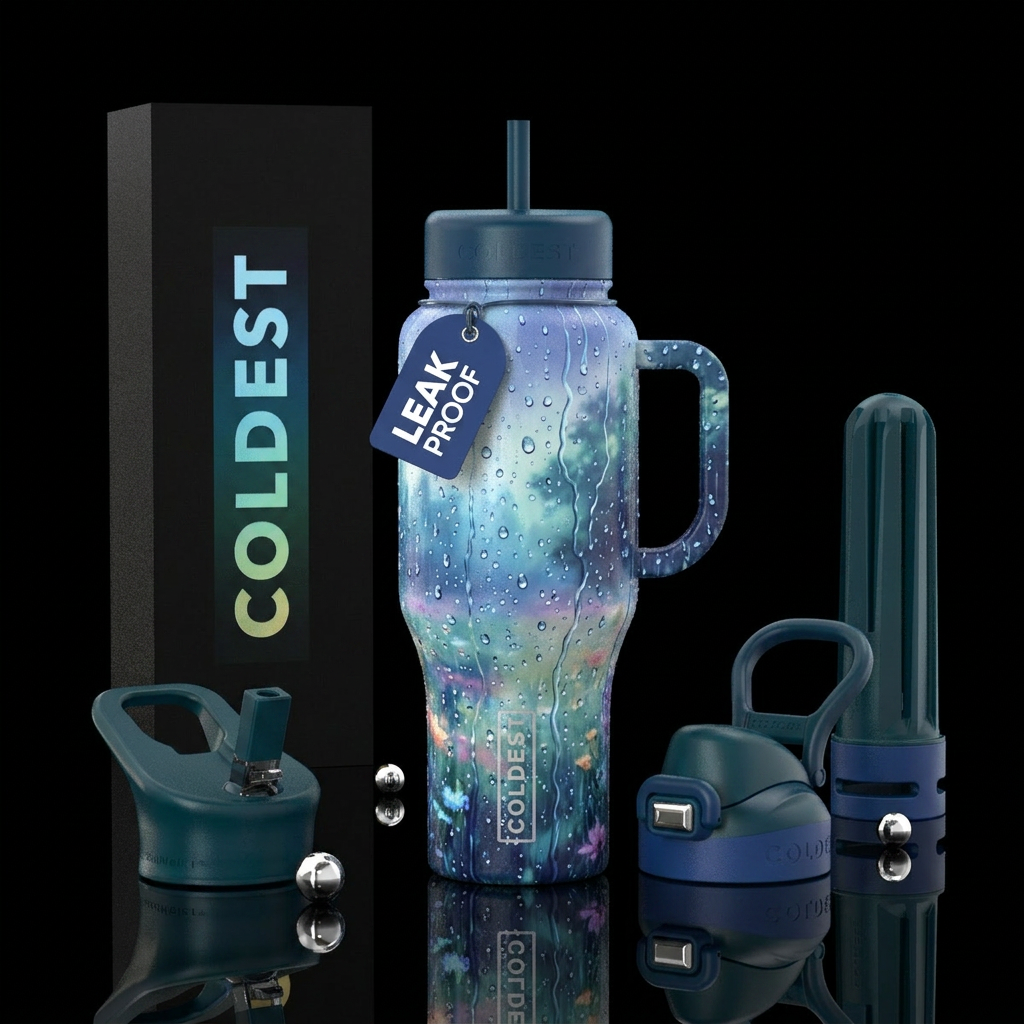 A light summer rain water bottle design