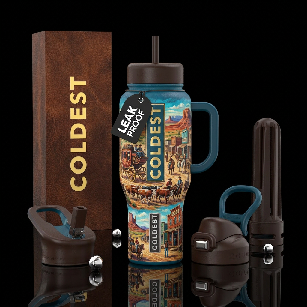 Western living in 1886 water bottle design