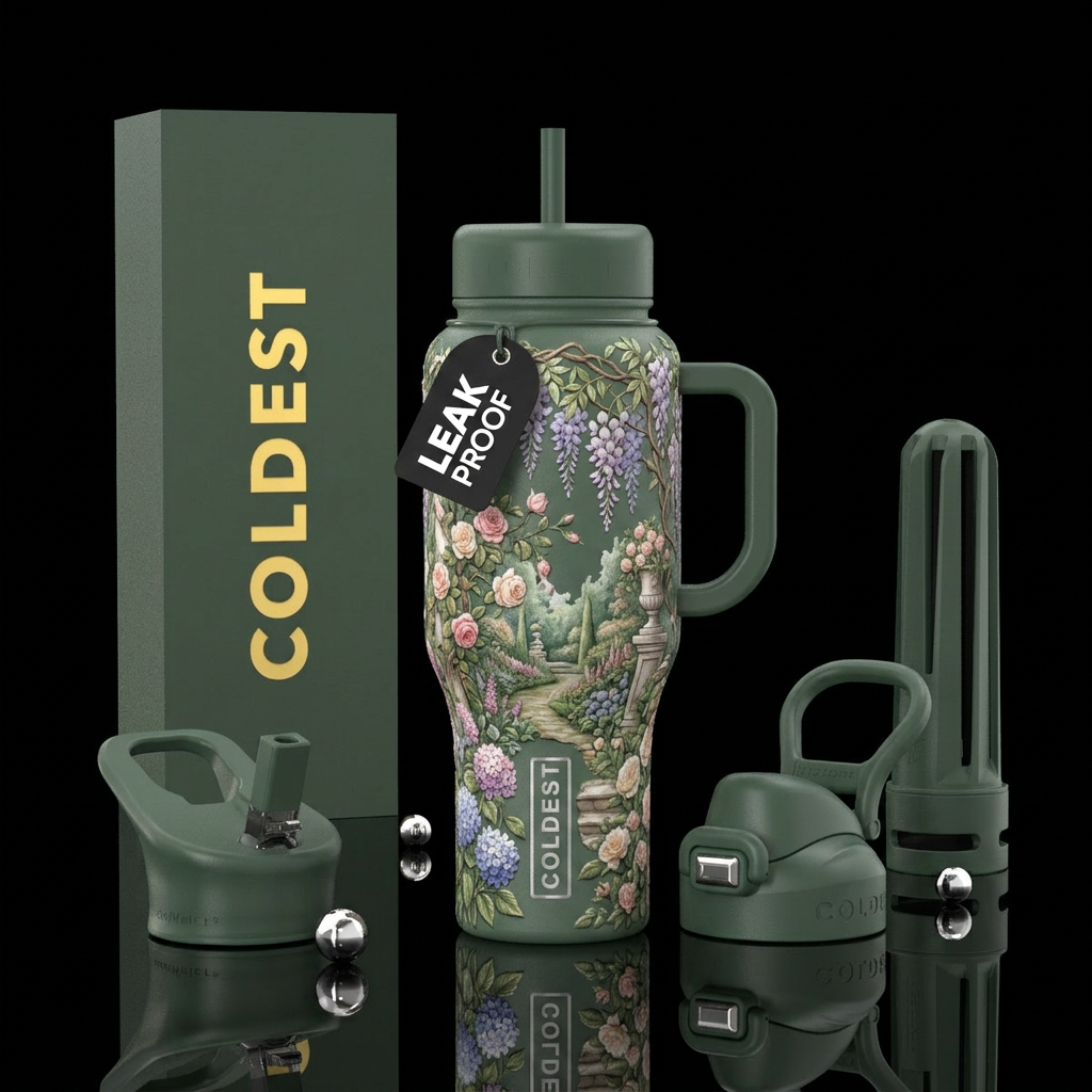 A secret Bridgerton garden water bottle design