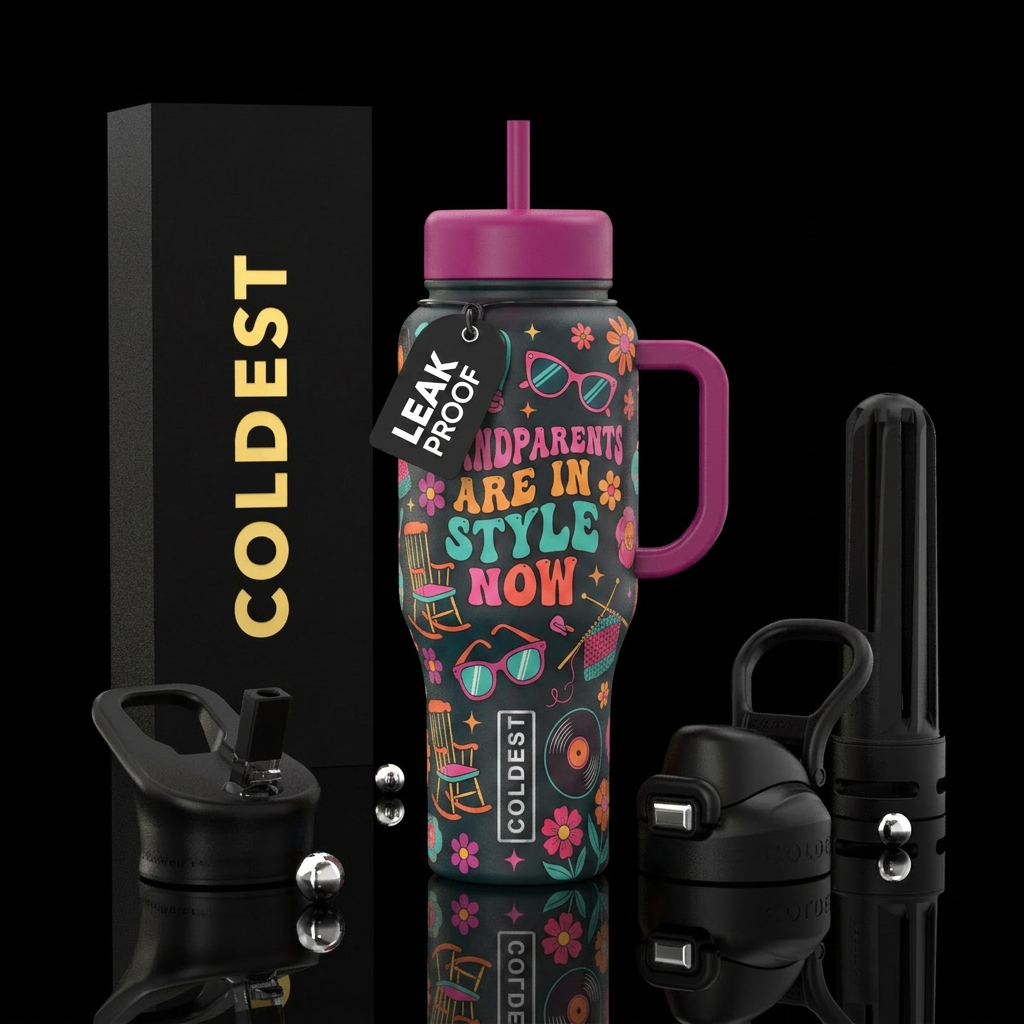 Grandparents are in style now water bottle design