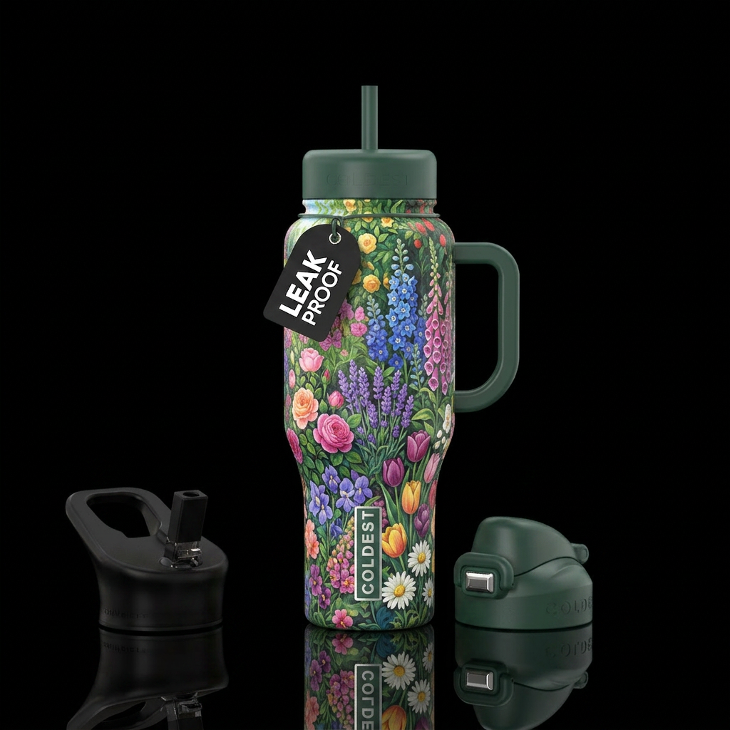 A garden of my own water bottle design