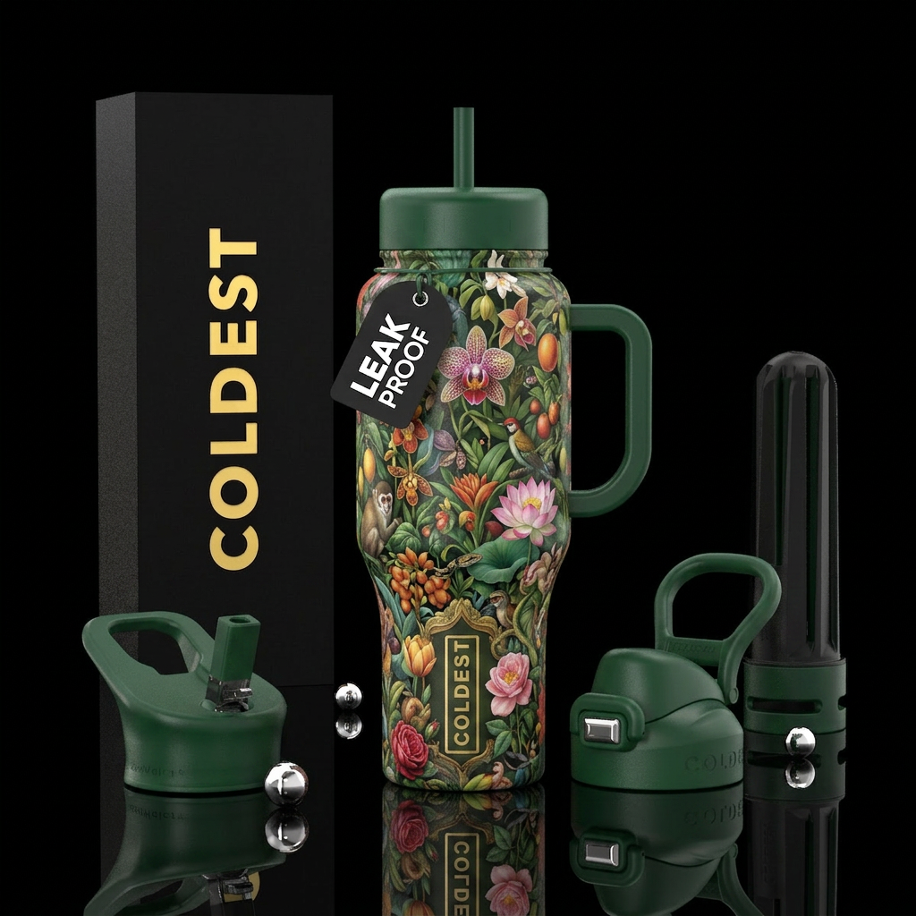 Hidden Garden of Eden water bottle design
