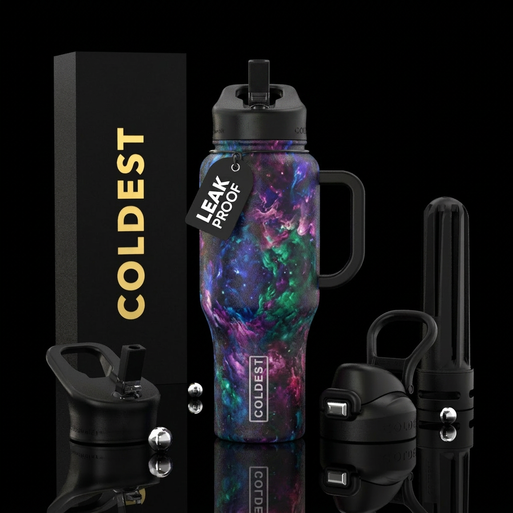 Lost in my thoughts water bottle design