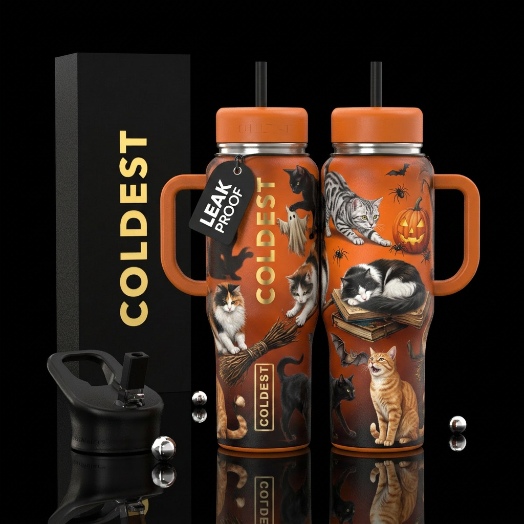 Show front and back of bottle A seamless, midnight... water bottle design