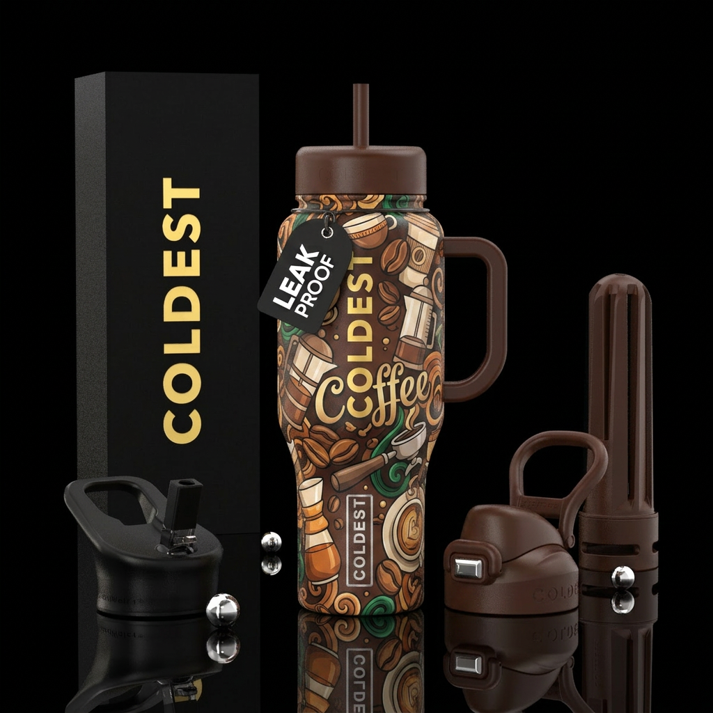 Coffee water bottle design