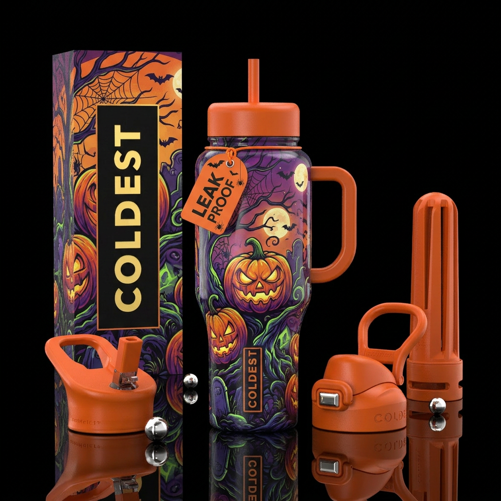 Halloween bottle water bottle design