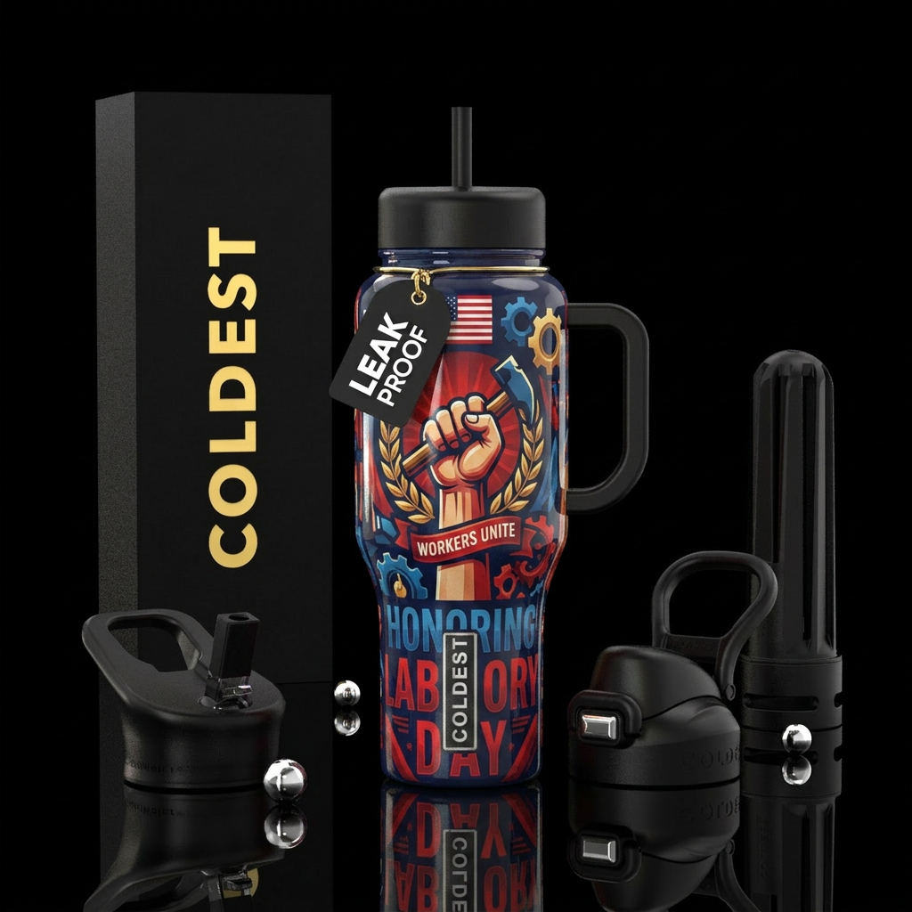 Labor day water bottle design