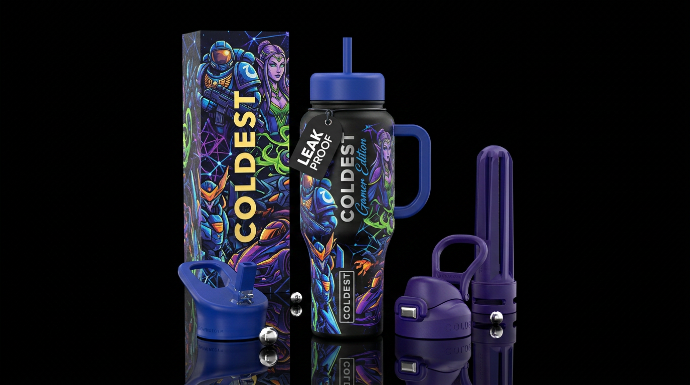Gamers water bottle design