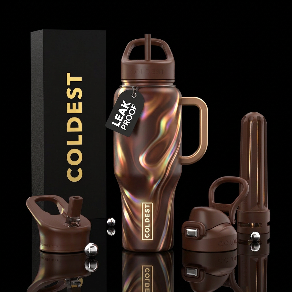 Dove chocolate glowie water bottle design