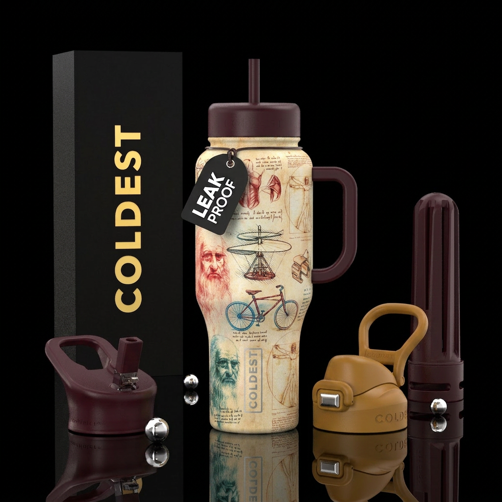 Leonardo da Vinci water bottle design