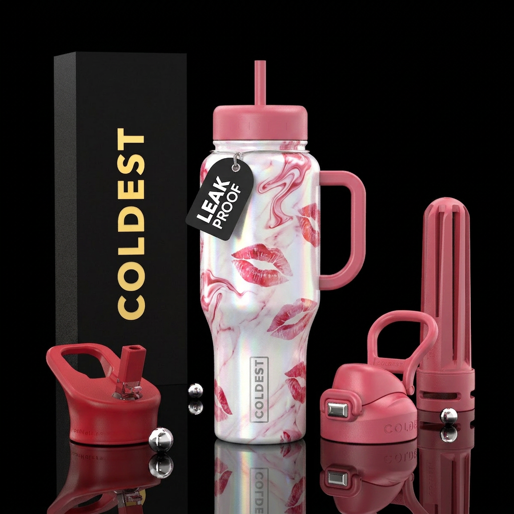 Candy kisses water bottle design