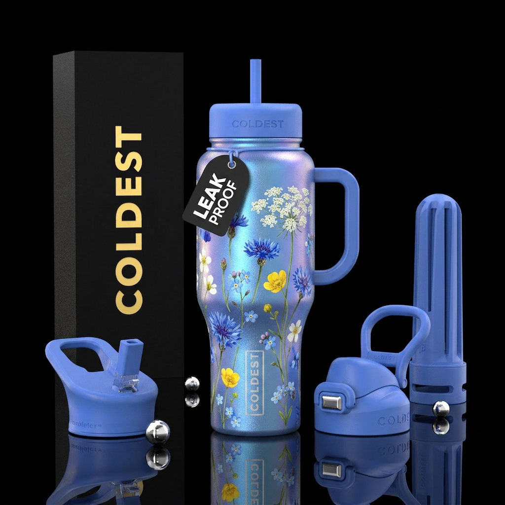 Wildflower water bottle design