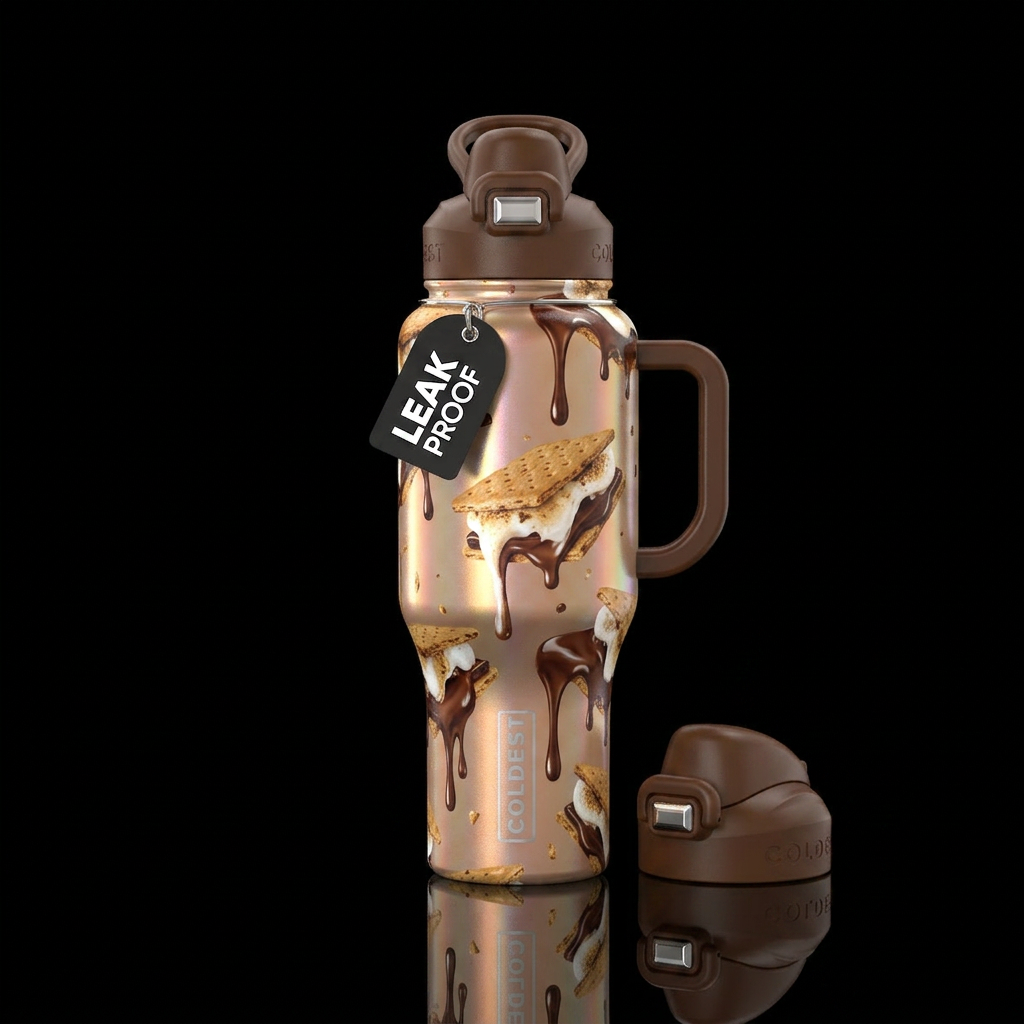 S’mores galore water bottle design
