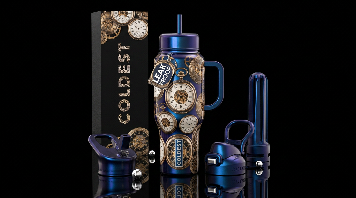 Time Will Tell water bottle design