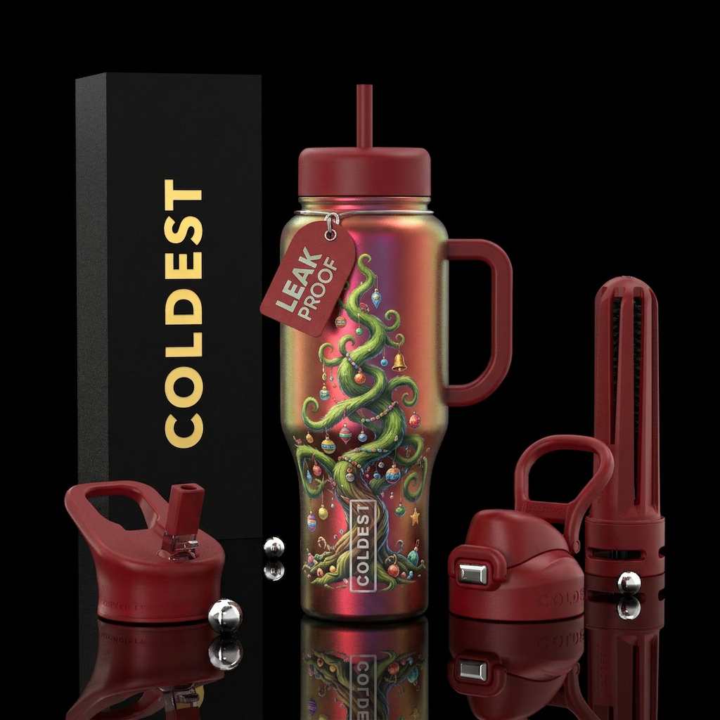 Christmas tree water bottle design